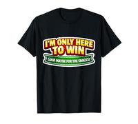 Here to Win and Maybe for The Snacks Bingo Board Game Night T-Shirt
