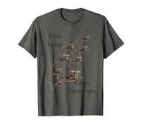 Here Today Gone Tomorrow or was it Hare? T-Shirt, Men, Asphalt Grey, 3X-Large