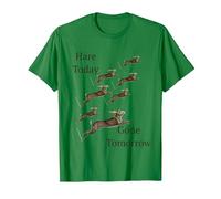 Here Today Gone Tomorrow or was it Hare? T-Shirt, Men, Kelly Green, Medium