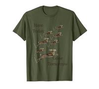 Here Today Gone Tomorrow or was it Hare? T-Shirt, Men, Olive Green, XX-Large