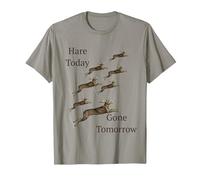 Here Today Gone Tomorrow or was it Hare? T-Shirt, Men, Slate Grey, Small