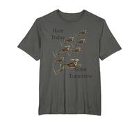 Here Today Gone Tomorrow or was it Hare? T-Shirt, Men's Big and Tall, Asphalt Grey, 2X Tall