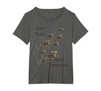 Here Today Gone Tomorrow or was it Hare? T-Shirt, Women's Plus, Asphalt Grey, 2X