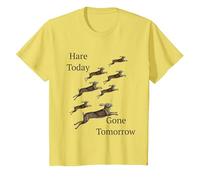 Here Today Gone Tomorrow or was it Hare? T-Shirt, Youth, Lemon Yellow, 2T