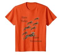 Here Today Gone Tomorrow or was it Hare? T-Shirt, Youth, Orange, X-Small