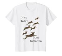 Here Today Gone Tomorrow or was it Hare? T-Shirt, Youth, White, 2T