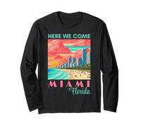 Here We Come Vacation Tropical Summer Miami Beach Long Sleeve T-Shirt