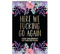 Here We F*cking Go Again: 2026 Swear Calendar for Tired-Ass Women,Funny Word Planner Monthly Calendar