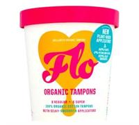 Here We Flo Combo pack of 14 organic tampons 8 Regular + 6 super strength