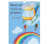 Here We Fucking Go Again 2026 Calendar, Funny 2026 Wall Calendar Planner, Humor Hanging Month Hanging Note Pads for Home Office (Helicopters)