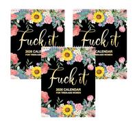 Here We Fucking Go Again 2026 Calender, Funny Calendar 2026, Novelty Planning Wall Calendar,2026 Note Pads for Home Office,Funny Calendar,Humor Hanging Month Pads,Hanging Pads for Home Office (B-3PC)
