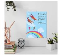 Here We Fucking Go Again Calendar 2026, Funny Novelty 12 Month Planner Calendar for Tired-Ass Women, 12 Monthly Wall Calendar Planner, Binding Trash Talk Wall Calendar 2026 for Home Office