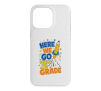 Here We Go 3rd Grade Back To School Rocket Boys Girls Kids Case for iPhone 14 Pro Max