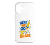 Here We Go 3rd Grade Back To School Rocket Boys Girls Kids Case for iPhone 16