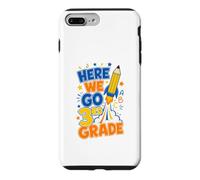 Here We Go 3rd Grade Back To School Rocket Boys Girls Kids Case for iPhone 7 Plus/8 Plus
