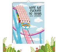 Here We Go Again 2025 Calendar, Funny Trash Talk 2025 12 Months Scheduling & Organization Calendar Novelty Planning Wall Calendars