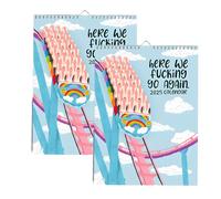 Here We Go Again 2025 Calendar, Trash Talk Wall Calendar 2025, Novelty Planning Wall Calendar Note Pads for Home Office,2025 Calendar 12 Months Planning, Scheduling & Organization (2 Pack)