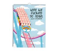 Here We Go Again 2025 Calendar, Trash Talk Wall Calendar 2025, Novelty Planning Wall Calendar Note Pads for Home Office,2025 Calendar 12 Months Planning, Scheduling & Organization (1 Pack)