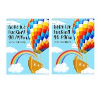 Here We Go Again Calendar 2025, 12 Monthly Wall Calendar Planner 2025, Gag Gift for Friends and Family, Funny Wall Calendars Family Organizer, 12 Month Planner Present for New Year (B-2Pcs)