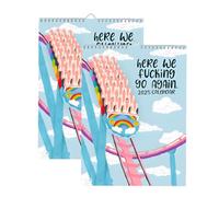 Here We Go Again Calendar 2025, Trash Talk Wall Calendar 2025, Calendar 12 Months Scheduling & Organization, 12 Months Planning, Novelty Planning Wall Calendar Note Pads for Home Office (2Pcs)