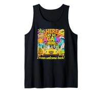 Here We Go Again Funny Back to School Summerween Monster Tank Top