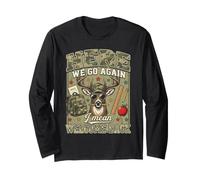 Here We Go Again I Mean Welcome Back Deer Back to School Long Sleeve T-Shirt
