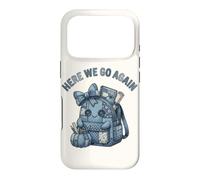 Here We Go Again Teacher Kawaii Patchwork Backpack Case for iPhone 17 Pro