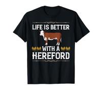 Hereford Cow Cattle Bull Beef Farm T-Shirt