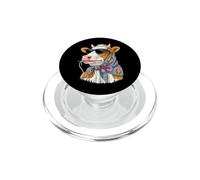 Hereford Cow Farmer Hereford Cattle Granny Square Crochet PopSockets PopGrip for MagSafe