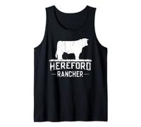 Hereford Rancher - Hereford Cow For Cattle Farmer Tank Top