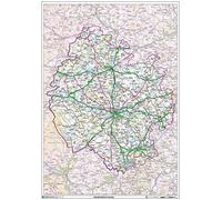 Herefordshire County Map-Plastic Coated