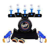 Herefun 2pcs Shooting Toy Gun, Electronic Target rechargeable with 10 Refill Darts bullets + 10 Floating balls + 1 USB charging cable, Shooting game Floating target Party Games for Kids Toddler (Blue)