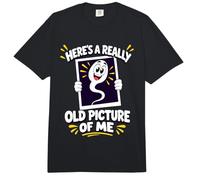 Heres A Really Old Picture of Me Ghost Funny Comfort Colors Adult Heavyweight T-Shirt