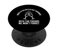Here's To The Nights We Won't Remember Clinking Flutes PopSockets Adhesive PopGrip