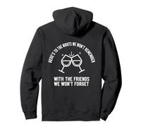 Here's To The Nights We Won't Remember Wine Glasses Party Pullover Hoodie