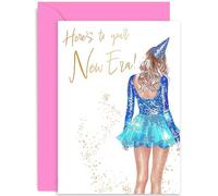 Here's To Your New Era Swiftie Birthday Card - Well done Graduation Card for Female Music Fans - New Job - Congratulations For Her Card - Daughter Sister Colleague Best Friend - Female Friendship Card