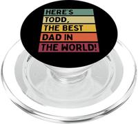 Here's Todd The Best Dad In The World Father's Day Retro PopSockets PopGrip for MagSafe