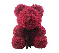 heresell Artificial Bear Soap Foam Handmade Odorless Bear -flower Bear Cute Soap Roses Bear For Valentine's Day Day Pregnant Woman 25 X 15 X 15cm
