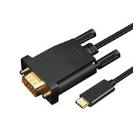 Herfair USB C to VGA Cable, 1080P VGA to USB-C Adapter Type-C Male to SVGA Male Converter Thunderbolt to D-Sub Connector for MacBook Pro/Air/2020/2019/2018, All USB-C Devices (1m)