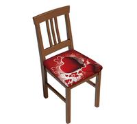 HerfsT Chair Seat Covers for Dining Room Valentine Day Print Chair Covers Removable Washable Upholstered Chair Seat Protector Cushion Slipcovers for Kitchen Office