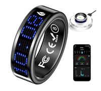 HERFST Smart Ring for Women and Men, More Sports Modes, Health Tracker Ring,Multiple Data Monitoring Functions, Sleep & Step, Counting Function and Caller ID,Fitness Ring. (2026Black, 13#)