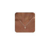 HERIER Cross Necklace for Women - 18K Gold Plated Cross Pendant Necklace Dainty Simple Gold Cross Necklace Tiny Gold Cross Necklaces for Women Trendy Gold Jewelry for Women Gift, Sterling Silver