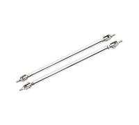 HERIS 2pcs Adjustable Silver 7.87"-13" Front Lip Strut Rod Bumper Splitter Universal Tie Support Bars