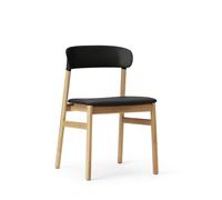 Herit Dining Chair Leather Upholstered Oak/Black