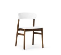 Herit Dining Chair Leather Upholstered Smoked Oak/White