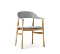 Herit Dining Chair w. Armrest Upholstered Oak/Gray