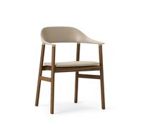 Herit Dining Chair w. Armrest Upholstered Smoked Oak/Sand