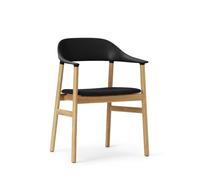 Herit Dining Chair w. Armrests Upholstered Oak/Black