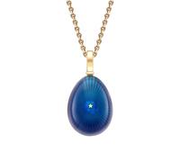 Heritage 18ct Yellow Gold Blue Enamel Starburst Egg Pendant