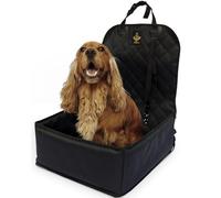 Heritage Accessories - Dog Car Seat for Small to Medium Pets, Waterproof Protective Booster With 2 Safety Harness Seat Belts for Puppies